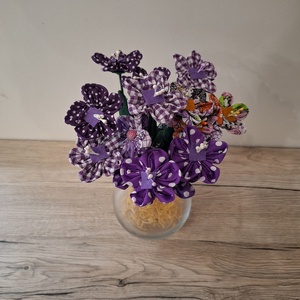 Lila árnyalatos nyári textil virágok, Otthon & Életmód, Virágdekoráció, Virágok, Szálas virág, , MESKA