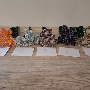 Nyári textil virágok  - otthon & életmód - virágdekoráció - virágok - szálas virág - Meska.hu