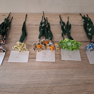 Nyári textil virágok  - otthon & életmód - virágdekoráció - virágok - szálas virág - Meska.hu