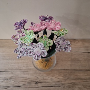 Nyári textil virágok  - Meska.hu