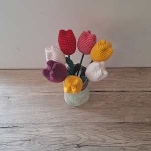 Horgolt tulipán - otthon & életmód - dekoráció - dísztárgy - Meska.hu