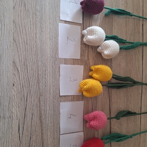 Horgolt tulipán - otthon & életmód - dekoráció - dísztárgy - Meska.hu