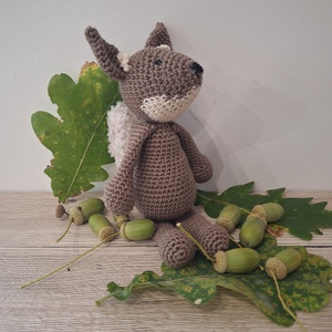 Móki, az amigurumi barna mókus - játék & sport - plüssállat & játékfigura - más figura - Meska.hu