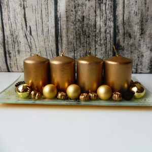 Arany modern adventi koszorú -  - Meska.hu