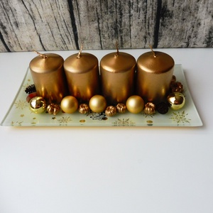 Arany modern adventi koszorú -  - Meska.hu