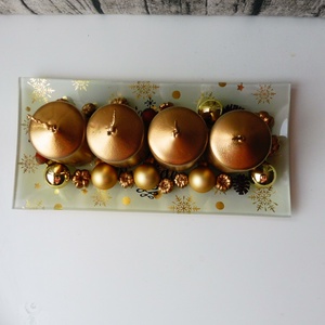 Arany modern adventi koszorú -  - Meska.hu