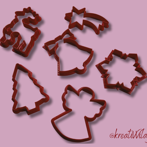 Karácsonyi sütiforma csomag - 6 db-os -xmas03, Karácsony, Karácsonyi sütés-főzés, Mézeskalácssütés, MESKA