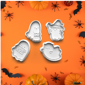 Szellemecske 4 db-os  forma, Otthon & Életmód, Dekoráció, Halloween, Halloweeni sütikiszúrók, , MESKA
