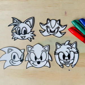 Sonic színező 5db-os csomag - Meska.hu