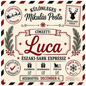 Névre szóló mikulás zsák  - karácsony - mikulás - mikulás zsák - Meska.hu