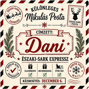 Névre szóló mikulás zsák  - karácsony - mikulás - mikulás zsák - Meska.hu