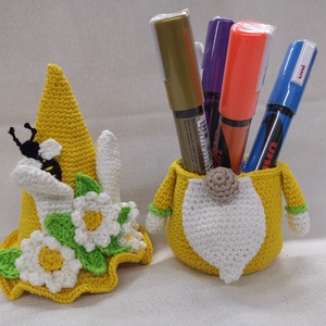 � Horgolt tavaszi gnóm tároló � vidám húsvéti asztaldísz �  - otthon & életmód - tárolás & rendszerezés - tárolókosár - Meska.hu