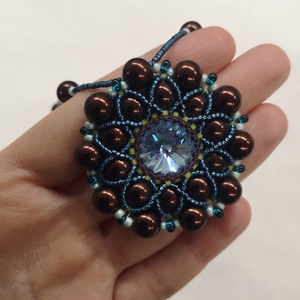 Elegáns Swarovski medálos nyaklánc � föld és tenger színei , Ékszer, Nyaklánc, Medálos nyaklánc, , MESKA