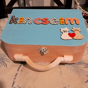 Kincseim kisbőrönd - otthon & életmód - dekoráció - asztal és polc dekoráció - díszdoboz - Meska.hu