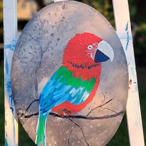 Papagáj  festmény - Meska.hu