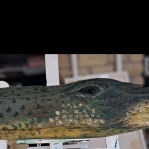Krokodil festmény fára gondolva, Otthon & Életmód, Dekoráció, Kép & Falikép, Fából készült kép, Festészet, MESKA