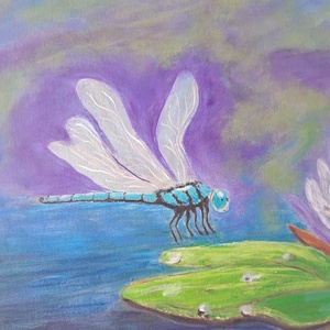 Kis szitakötő,  - otthon & életmód - dekoráció - kép & falikép - vászonkép - Meska.hu