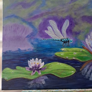 Kis szitakötő,  - otthon & életmód - dekoráció - kép & falikép - vászonkép - Meska.hu