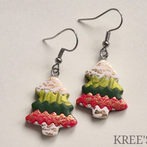 Karácsonyi csillogás -ékszergyurma fülbevaló - Meska.hu