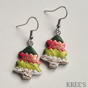 Karácsonyi csillogás -ékszergyurma fülbevaló - Meska.hu