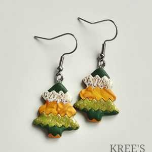 Karácsonyi csillogás -ékszergyurma fülbevaló - Meska.hu