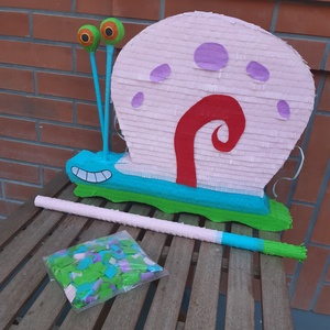 Csiga (Csigusz) mexikói party pinyáta(pinata)Spongyabob rajongóknak - játék & sport - plüssállat & játékfigura - csiga - Meska.hu
