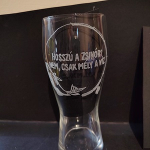 Egyedi kézzel gravírozott horgász söröspohár (570 ml) � Mosogatógépben mosható - otthon & életmód - konyhafelszerelés, tálalás - tálalás - sörös pohár és korsó - Meska.hu