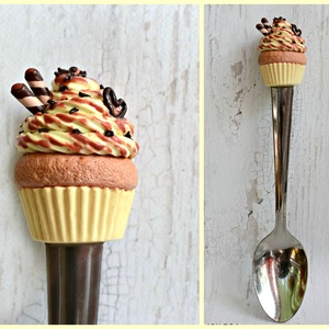 Süthető gyurma muffin kanál (karamellás) - otthon & életmód - konyhafelszerelés, tálalás - Meska.hu