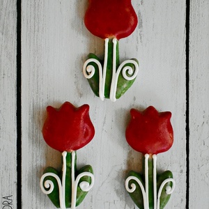 Mézeskalács mini tulipán - Meska.hu