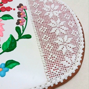 Kalocsai mintás nagy mézeskalács szív 1. - esküvő - emlék & ajándék - köszönőajándék - Meska.hu