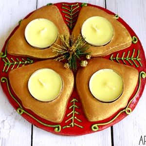 Mézeskalács adventi koszorú arany harangos, Karácsony, Adventi díszek, Adventi gyertyadíszek és koszorúdíszek, Mézeskalácssütés, MESKA