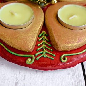 Mézeskalács adventi koszorú arany harangos - karácsony - adventi díszek - adventi gyertyadíszek és koszorúdíszek - Meska.hu