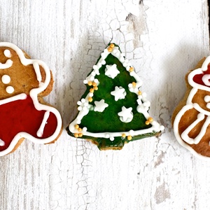 Mézeskalács mini díszek ( 3db ), Karácsony, Karácsonyi lakásdekoráció, Karácsonyfadíszek, Mézeskalácssütés, MESKA