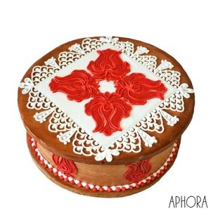 Mézeskalács doboz piros-fehér mintás, Esküvő, Emlék & Ajándék, Doboz, Mézeskalácssütés, MESKA