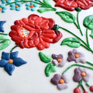  Mézeskalács nagy szív kalocsai mintával 5. - otthon & életmód - dekoráció - dísztárgy - Meska.hu