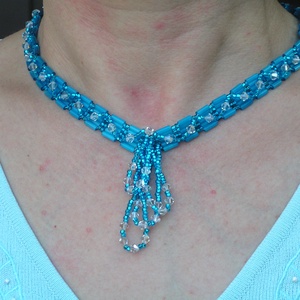 Csillaghullás gyöngyfűzött ékszerszett swarovski kristállyal  - ékszer - ékszerszett - Meska.hu