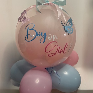 Baba nem bejelentő lufi - gender reveal - játék & sport - babalátogató ajándékcsomag - Meska.hu