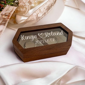 Egyedi fa-gyűrűtartó doboz, Esküvő, Kiegészítők, Gyűrűtartó & Gyűrűpárna, , MESKA