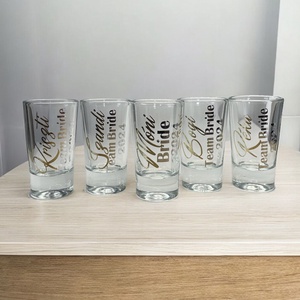 Névre szóló pálinkás/feles pohár, Esküvő, Legénybúcsú, Mindenmás, Üvegművészet, MESKA