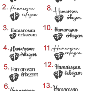Hamarosan érkezem 8 cm-es üveggömb. - karácsony - karácsonyi lakásdekoráció - karácsonyfadíszek - Meska.hu