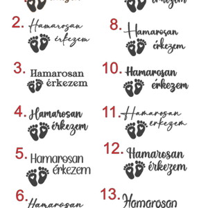 Hamarosan érkezem 8 cm-es karácsonyfadísz üveggömb. - karácsony - karácsonyi lakásdekoráció - karácsonyfadíszek - Meska.hu