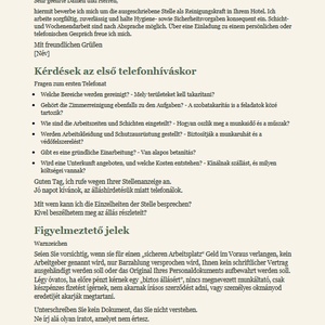 Német nyelv szállodai takarítóknak E-book Szakmai német szókincs takarítóknak Letölthető PDF - könyv & zene - könyv - Meska.hu
