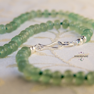 Zöld aventurin nyaklánc - ékszer - nyaklánc - gyöngyös nyaklánc - Meska.hu