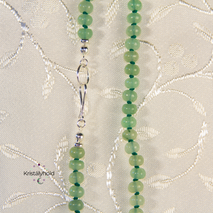 Zöld aventurin nyaklánc - ékszer - nyaklánc - gyöngyös nyaklánc - Meska.hu