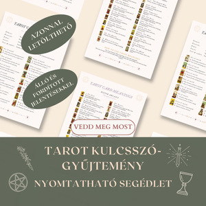Tarot kulcsszógyűjtemény � Nyomtatható segédlet (PDF) - Meska.hu