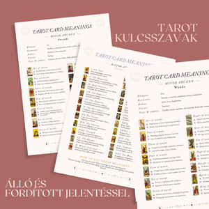 Tarot kulcsszógyűjtemény � Nyomtatható segédlet (PDF) - otthon & életmód - papír, írószer - jegyzetfüzet & napló - Meska.hu