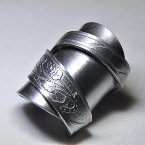 Levél mintás, elegáns fém gyűrű (GY095) - Meska.hu