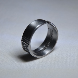 Mintás karika fém gyűrű (GY124), Ékszer, Gyűrű, Kerek gyűrű, Ékszerkészítés, Fémmegmunkálás, MESKA