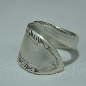 Ezüstözött antik fémgyűrű (GY244), Ékszer, Gyűrű, Fonódó gyűrű, Fémmegmunkálás, Ékszerkészítés, MESKA