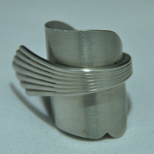 Kagyló mintás fém gyűrű (GY118), Ékszer, Gyűrű, Kerek gyűrű, Ékszerkészítés, Fémmegmunkálás, MESKA